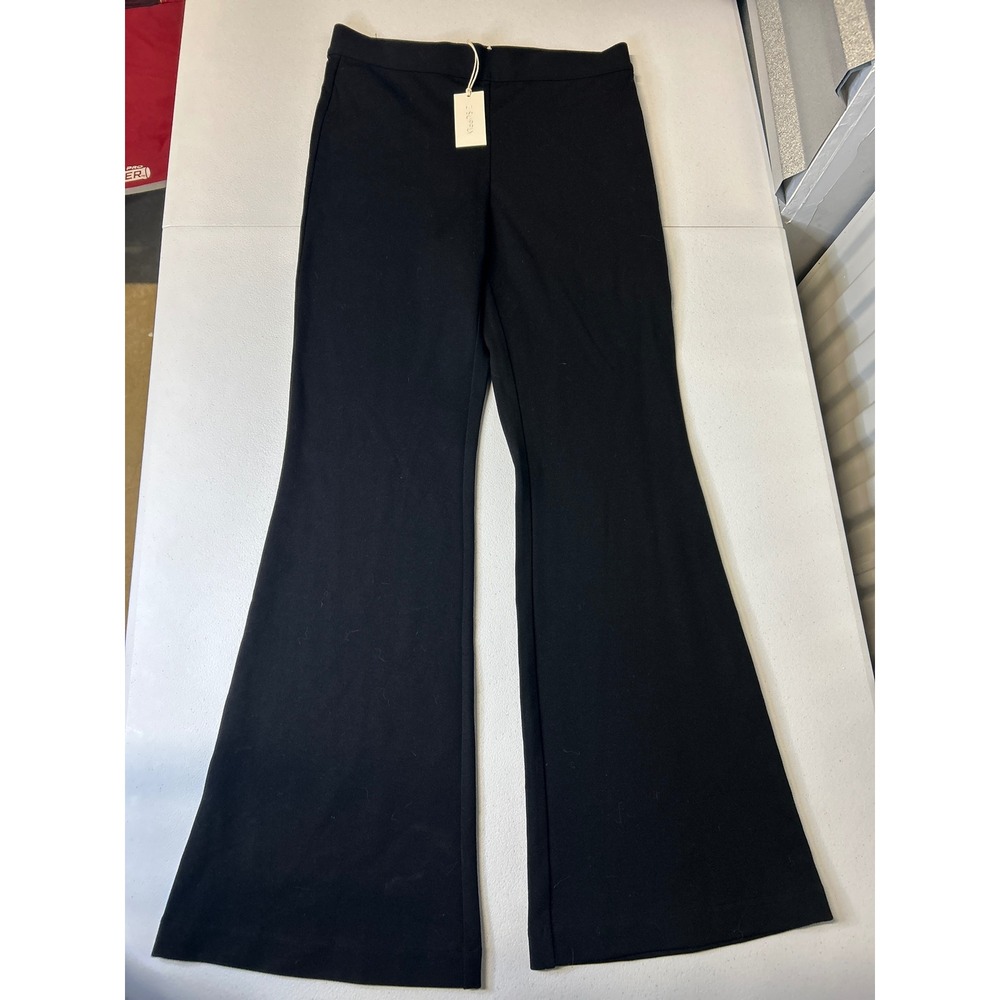 Z Supply Pants Women L Black Do It All Flare Pant Solid Pull On High Rise New
